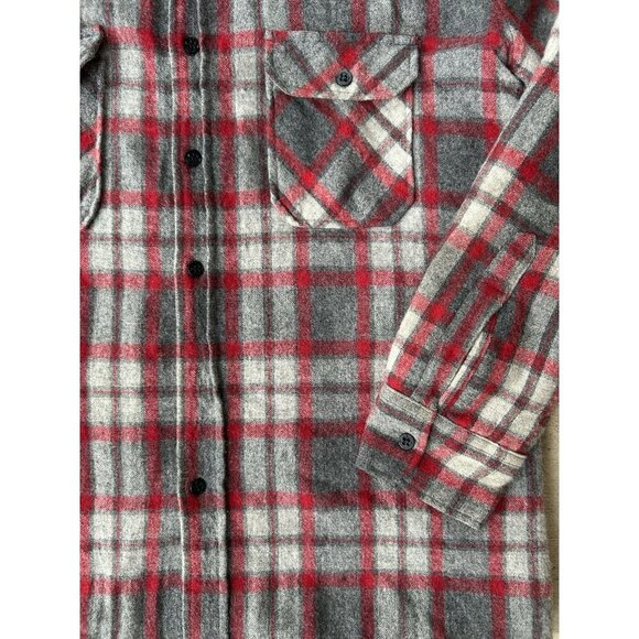 Vintage Sportswear by Country Touch Flannel Wool Jacket Men Size Large Red Plaid - Picture 3 of 6